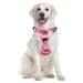 Eyin dog harness for large dogs adjustable breathable reflective padded and breathable breast dishes with handle and front bracket for daily training (camouflage pink l) l (neck: 42-60cm breast: 47-86cm) Tarnrosa