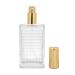 100 ml (3.4 oz) Large Clear Thick Glass Empty Bottle Gold/Silver Spray Perfume Bottle Atomizer Bottle Makeup Tool for Travel (Gold)