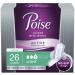 Poise Active Incontince Panty Liners with Wings Long Light 26 Liners 26 Count (Pack of 1)