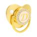 Alphabet Pacifier for Babies | Golden Baby Pacifier with Clips & Curved Design | 26 Letters | Ideal for 6-12 Months - Letter D - Buy Online on GoSupps.com