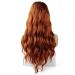 Long Wavy Half Wig for Black Women | 26 Copper Synthetic Wigs | Ginger Auburn Orange | Wavy Hairpiece - Buy Online on GoSupps.com