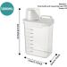 1PC Laundry Detergent Dispenser 1800ml Clear Airtight Washing Powder Dispenser with Scale and Cup Detergen Box for Solid Liquid 1800ml with scale - Buy Online on GoSupps.com