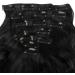 Neverland 22 Ombre Wavy Curly Hair Extensions - Full Head Clip-In 7pcs Natural Black Dip Dye for Effortless Style - Buy Online on GoSupps.com