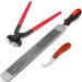 QWORK 3-Piece Professional Hoof Trimming Tool Kit | Hoof Knife Cutting Pliers & Rasp for Efficient Farrier Work | International Shipping Available - Buy Online on GoSupps.com
