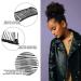 Shop Androxeda Vintage Slip-Resistant Banana Hair Clips - 2 Piece Set for Thick Curly Hair | Stretchy 30 Tooth Comb Clips in Black & Pink - Ideal Hair Accessories - Buy Online on GoSupps.com