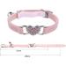 Jagowa Rhinestone Heart Cat Collar with Safety Belt Adjustable Flocking Colored Diamond Design with Bell - Pet Supplies for Small Cats and Dogs (Pink) - Buy Online on GoSupps.com