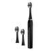 Sonic Plus Electric Toothbrush 5 Modes for a Perfect Smile Includes 3 Brush Heads IPX6 Water Resistance Rechargeable Two Minute Timer 30 Second Interval Black