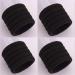 Black Hair Ties 4mm Thick Seamless Ponytail Holders - 100pcs | No Crease Damage Hair Accessories - Buy Online on GoSupps.com