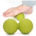 Verdant Touch Double Massage Ball - Deep Tissue Muscle Release for Leg Back & Shoulder | Yoga & Gym Fitness Ball - Green - Buy Online on GoSupps.com