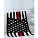 PakiInno Red Line American Flag Respect Firefighter Towels Set - Soft & Absorbent Bath Towels for Fitness, Sports & Travel - 3 Piece Set - Independence-035pak1714 - Buy Online on GoSupps.com