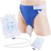 External Wearable Urinal Collector with Reusable Silicone Urine Catheter Bag Portable Catheter Urine Bag(2000ml & 1000ml) for Men Blue Blue Men