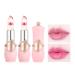 2/6PCS Crystal Jelly Flower Color Changing Lipstick PH lipstick color changing Color Changing Lip Gloss Flower Lipstick Color Jelly Transparent Magic Changing Lip Temperature Change (#1Pink)
