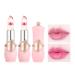 2/6PCS Crystal Jelly Flower Color Changing Lipstick PH lipstick color changing Color Changing Lip Gloss Flower Lipstick Color Jelly Transparent Magic Changing Lip Temperature Change (#1Pink)