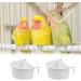 AOVNA Bird Feeding Dish D-shaped Plastic Bird Food Bowl with Hook Parrot Cage Feeder Water Bowl Bird Cage Feeder Cups (6) - Buy Online on GoSupps.com