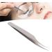 Precision Silver Stainless Steel Makeup Tools | Curved Tweezers for False Eyelashes | International Shipping - Buy Online on GoSupps.com