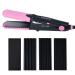 HANMEI Crimper Hair Iron, 4 in 1 Interchangeable Plates Hair Crimper Waver Iron and Straightener, Adjustable Temperature Tourmaline Ceramic Flat and Curling Iron for All Hair Types (Black and Pink)
