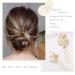 Unicra Gold Hair Accessories - Wedding Hairpins with Crystals Pearls & Leaves | 3-Piece Set for Women & Girls - Buy Online on GoSupps.com