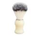 Razor brush hairdresser dust brush curved handle portable white