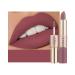 KUAILEGO ROSE GOLD 2 In 1 Matte Lipstick & Liquid Lipstick  Matte Finish  Nude  Full Color Lipstick  Long Lasting Waterproof Velvet Lip Gloss (01)  01