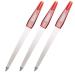 LUXXII (3 Pack) 6.75 inch Stainless Steel Sapphire Nail File for Fingernails Toenails Scraping Strengthening Finger Manicure File