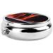 Kilauea Volcano Round Pill Box - 3 Compartment Mini Decorative Travel Organizer for Vitamins & Medicine | Portable Black Pill Case - Buy Online on GoSupps.com