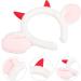 Beavorty Sheep Headband with Sheep Horns And Ears Cute Lamb Hair Hoop Cosplay Hairband Animal Sheep Halloween Party Costume Accessories Red - Buy Online on GoSupps.com