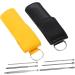 Stainless Steel Ear Cleaning Tool Set - 8 Pieces for Earwax Removal and Ear Hygiene - Black Yellow - 10x3x1cm - Buy Online on GoSupps.com