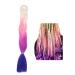 Ombre Braiding Hair - Kanekalon Jumbo Braid Extensions in Gradient Colors - White Pink Purple Dark Blue for Twist Braiding - Buy Online on GoSupps.com