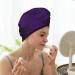 Purple Peacock Coral Velvet Hair Cap | Quick-Dry Towel Wrap for Travel & Home - Buy Online on GoSupps.com