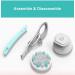 Electric Body Brush - TRENION Multifunctional Exfoliating Spin Scrubber with 6 Brush Heads | Rechargeable Long Handle Body Scrubber for Shower Bathing and Deep Cleansing - Blue - Buy Online on GoSupps.com