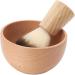 Men Shaving Brush Set Safe Shaving Brush Bowl Kit Multipurpose Soft Bristles Fine Polished for Salon for Travel - Buy Online on GoSupps.com