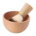 Razor brush set effective foam production light and portable durable men's rasier brush set with wooden handle with stainless steel bowl for salon at home and travel