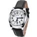 Maujoy German-speaking men's wristwatch I Date and time saga for blind seniors and dementia-suffering I leather bracelet I adjustable