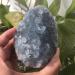Home Decoration Natural Celestite geode Quartz Cluster Crystal Specimen Stones PEIQIYIN ERTEYIN (Color : 515g)