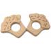 Wendysun 3pcs Cartoon Wood Teether Set - Pure Natural Beech Teething Toy for Baby DIY Pendant - Animal Cake Shape - Buy Online on GoSupps.com