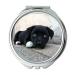 Mirror makeup mirror Dog Animal Tired Sleepy Cute Sweet Puppy Black Pocket Mirror portable mirror