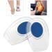 Silicone Gel Heel Cushion Insoles - Foot Pain Protectors & Support Shoe Pad - 1 Pair (S: 7 x 10.5CM) - Buy Online on GoSupps.com