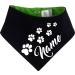 Both-sided multicolor dogs turning towel (FB: navy lime) (size.1- HU 27-30 cm) with the name of your animal size 1- neck circumference 27- 30 cm navy lime