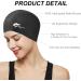 Flintronic Silicone Bathing Cap for Long Hair - Waterproof Hypoallergenic Unisex Swimming Cap (Black & Blue) | International Shipping - Buy Online on GoSupps.com