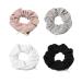Rapoyo 4 pieces of hair tie hair tie with zipper bag scrunchy hair rubber bands hair bands elastic colorful hair accessories for girls women women ponytail (a) (a)