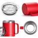 Craft Express 10oz Stainless Steel Coffee Mug 4 Pack - Double Wall Vacuum Insulated Tumbler with Lid - Engraved Powder Coated Travel Cup for Glowforge Plus (Red) - Buy Online on GoSupps.com