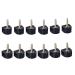 6 Pairs Black Durable U-Shape Heel Tips Replacement High Heel Caps Protectors Shoe Repair Tip Taps Shoes Dowels Non-Slip Size 11 12 13 mm