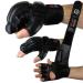 Freefight MMA Gloves Professional High quality Real Leather Boxing Gloves Sandbag Sack Training Muay Thai Kickbox Martial Sack Sack Cack Gloves Fox-Fight Black L