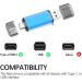 64GB USB C Flash Drive Alihelan 2 in 1 OTG Dual Type C Thumb Drive | USB 3.0 Pen Drive Memory Stick - Blue 64GB - Buy Online on GoSupps.com