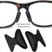 Emagentech Self-Adhesive Nose Pads for Glasses - 10 Pairs (5 Black + 5 Transparent) with Butterfly Motif - 1.8mm Reading & Sunglasses Pads - Buy Online on GoSupps.com