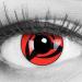 Meralens 1 pair of colored anime manga contact lenses without strength with free contact lens container - Sharingan Kakashi in red black Perfect to here to hernos of cosplay halloween red 12 monthly lenses