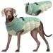 Kuoser warmth dog coat windproof dog jacket reflective dog coat for small dogs dog coat winter outside dog coat large dogs with zipper green XXL XXL green