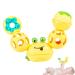 Voiakiu Kugelrassel toy |Sensory toy for babies in crab form |Soft ball easy to keep up for sensory ball exploration and teeth molar ball calming bite ring yellow