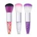 Travel-Friendly Purple Makeup Brush Set - Portable Powder Blusher & Wet Hair Brush - One Size - Buy Online on GoSupps.com