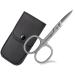 Nail scissors for fingernails and toenails combination scissors curved with case extra sharp made of stainless steel (nail scissors 9 cm + case)
